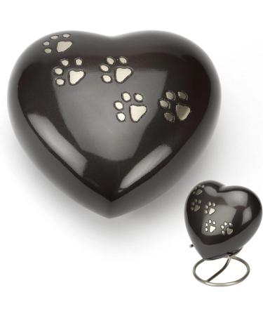 Urns UK Pet Cremation Memorial Heart Urn Hertford Pewter 5" Black - Buy Online on GoSupps.com