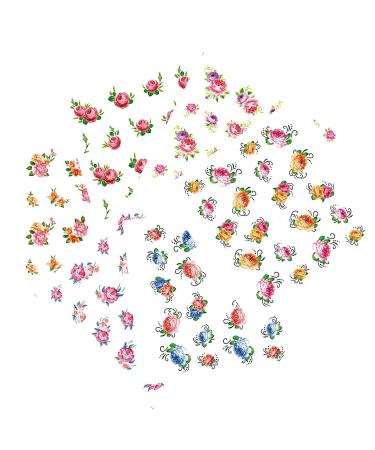 6 Sheets Women Hand-made Accessories Various Nail Stickers Water Sticker Decoration Flower Art