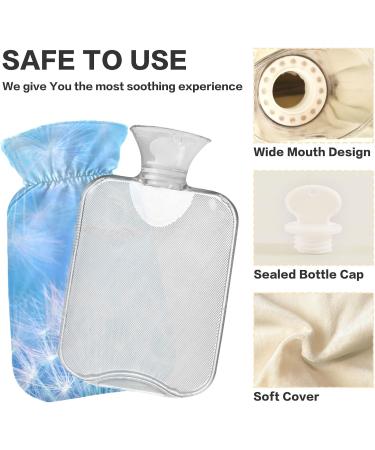 NAANLE Hot Water Bottle with Cover - Pusteblume Butterfly Design | 1L for Menstrual Cramps Relief & Heat Therapy | International Shipping Available - Buy Online on GoSupps.com