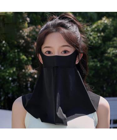 Shenrongtong Face Cover for Sun | Sun Masque SPF Face Cover | Full Face Shield UV Masque Sunscreen Masque Sun Face Cover Breathable Face Scarf Cover for Men Women Black - Buy Online on GoSupps.com