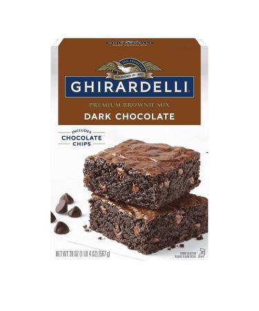 Ghirardelli Dark Chocolate Premium Brownie Mix - 20 oz - Decadent and Delicious - Buy Online on GoSupps.com