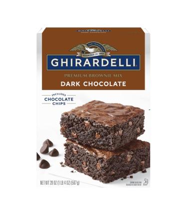 Ghirardelli Dark Chocolate Brownie Mix - 20-Ounce Boxes (Pack of 4) | International Shipping Available - Buy Online on GoSupps.com