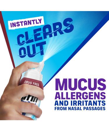 Afrin Saline Burst Moisturizing Daily Nasal Mist, Isotonic Seawater Saline Nasal Spray with Dual Nozzle for Everyday Congestion Relief and Dry Nose, Drug Free Sinus Rinse, 5oz - Buy Online on GoSupps.com