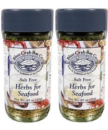 Blue Crab Bay .95 Ounce Salt Free Herbs of Seafood, 2 Pack