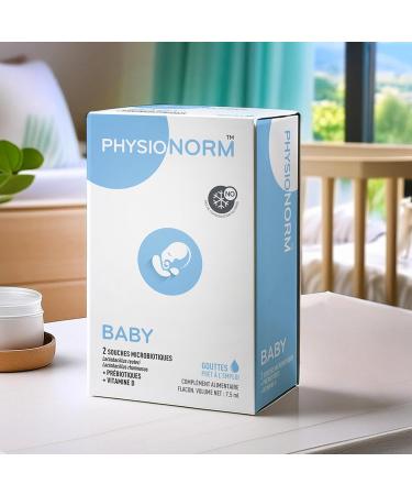 Physionorm Baby - Dietary Supplement - Probiotics + Prebiotics + Vitamin D - Colic and Infant Eczema - 1 Month of Treatment - Buy Online on GoSupps.com