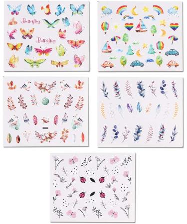 CHANGAR Nail Art Stickers Water Transfer Nail Decals Flower Leaf Plants Fruits Summer Series Design Manicure Tips 29 Sheets Nail Tips Charms Applique DIY Toenails Nail Art Decorations Accessories - Buy Online on GoSupps.com