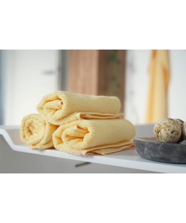 Zollner 10 Set Guest Towels - Soft & Strong 30x50 cm Cotton - Yellow Washable Up to 60 C Hotel Quality with Hanger - Buy Online on GoSupps.com