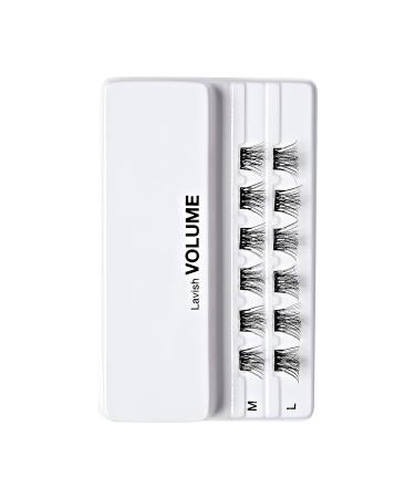 KISS imPRESS False Eyelashes Lavish 12mm-14mm Lash Clusters Contact Lens Friendly Easy Apply Reusable Falsies 12 Pre-Bonded Pieces for Flawless Volume - Buy Online on GoSupps.com