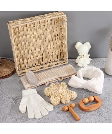 Healvian Bath Flower Set | Kids' Bathing Supplies Exfoliating Cloth & Makeup Accessories | Loofah Gloves & Hair Headbands for Fun Spa Days  - Buy Online on GoSupps.com