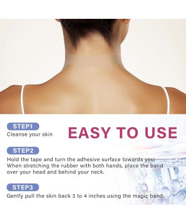 20 PCS Neck Lift Tape Neck Lift Tape Invisible Behind Neck Reusable Neck Wrinkle Patche Skin Tape for Women Loose Skin Improve Neck Lines and Wrinkles - Buy Online on GoSupps.com