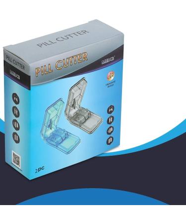 Pill Splitters - (Pack of 2) Pill Cutters with V- Grip for Small and Medication - Easily Cut Pills Splitter | Cutter and Crusher with Pill Holder Case to Spli - Buy Online on GoSupps.com