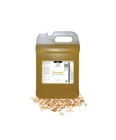 Organic Sesame Seed Oil | 32 Fl Oz | Cold Pressed from Sesamum Indicum Seeds | Light Amber Oil for Cooking Skin Hair Massage & Carrier Use | Rich in Vitamin E | 32 fl oz (Net Wt. 0.9 kg / 2 lb) 32 Fl Oz (Pack of 1)