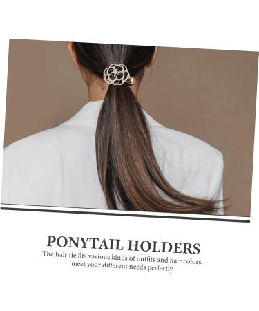 Beaupretty Pearl Flower Headband Tiara Hair Ribbons Hair Accessories for Girls Hair Rope Scrunchies Hair Ties Hair Ties for Girls Ponytail Holders Girls Hair Ties Classic Miss Alloy - Buy Online on GoSupps.com