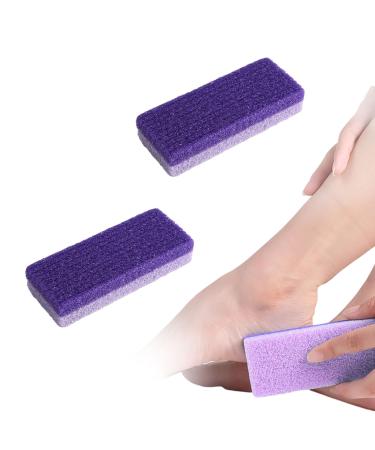 Pumice Stone for Feet 2PCS Foot Glass Pumice Stone Double Sided Foot Pumice Pedicure Tool Foot Pumice Stone Scrubber Pedicure Double Sided Exfoliation Suitable for Hard Foot Callus Removal
