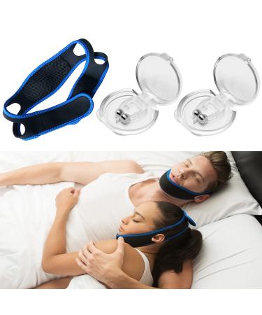 CBROSEY Anti Snore Devices Anti Snoring Nose Clip Anti Snore Chin Strap Anti Snore Stopper Stop Snoring Chin Strap Magnetic Nose Clip for Comfortable Sleep and Better Breathing