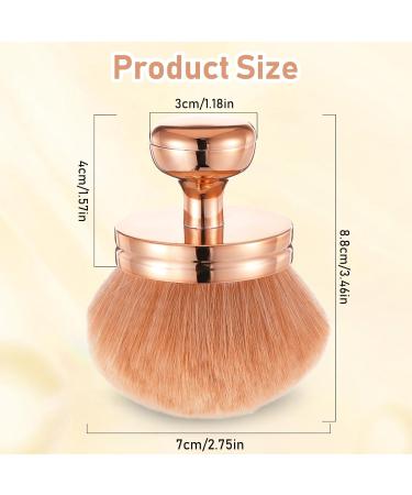 Telooco Extra Large Setting Powder Brush Rose Gold Kabuki Brush Soft Mushroom-Shaped Bronzer Brush Blush Brush for Face Body Foundation Lotion Loose Powder Applicator - Buy Online on GoSupps.com