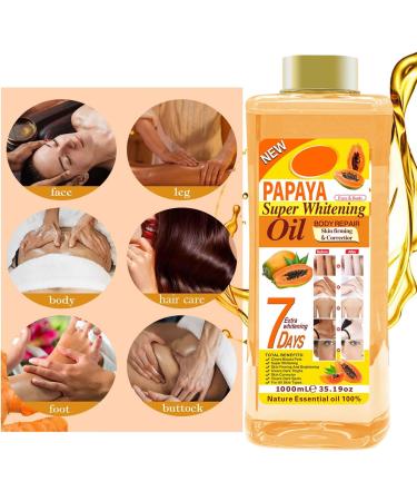 Buy Papaya Super Oil 7 Days - Nourishing Face & Body Moisturizer | 300ml Skincare Essential Oil for Hydration & Massage - Buy Online on GoSupps.com