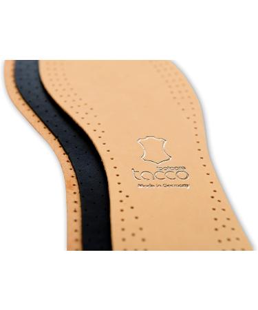 Tacco Luxus Ecologically Tanned Leather Insoles with Active Carbon Odor Absorber - Size 42 EUR/US L11 - US M9 | Men Women Replacement Soles - Buy Online on GoSupps.com