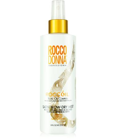 Rocco Donna Roccoil Leave-In Conditioner  Satin Blow-Dry Mist Spray  for Hair Weightless Style  Smoothing  Hydration  8 oz