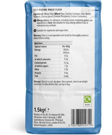by Amazon Self Raising Flour 1.5kg - Buy Online on GoSupps.com