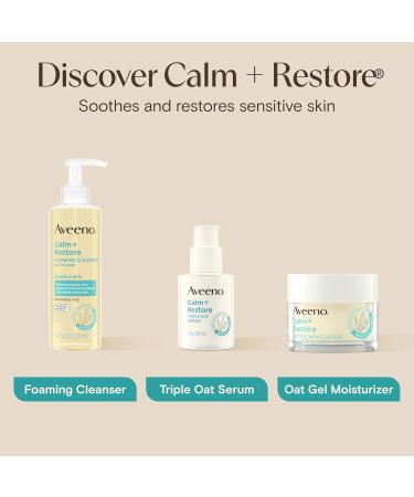 Aveeno Sensitive Skin Moisturizer Bundle Calm + Restore Oat Gel Facial Moisturizer 1.7 oz & Trial Size Daily Moisturizing Cream + Prebiotic Oat 0.5 oz Fragrance-Free Two Items - Buy Online on GoSupps.com
