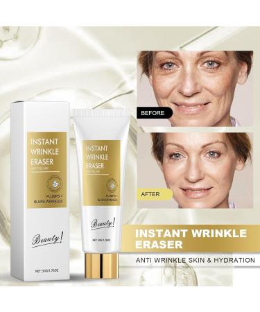 FLLUOUZH 3 Pcs Instant Wrinkle Eraser Face Cream Firming Peptides Lotion Serum Natural Instant Wrinkle Remover Serum Firming Lotion AntiAging Eye Cream - Buy Online on GoSupps.com