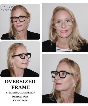 Buy Eyekepper Bifocal Reading Glasses for Women - Stylish Oversize Frame Clear Lens - Grey/Tortoise +2.50 Diopters - International Shipping Available - Buy Online on GoSupps.com