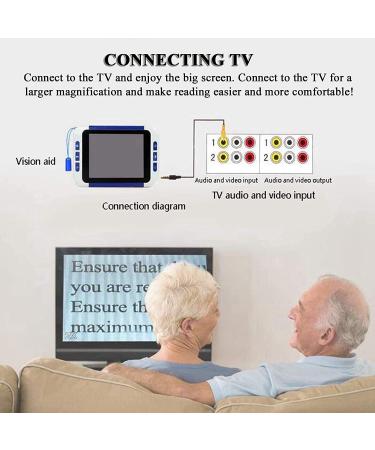 Portable Digital Magnifier Portable Video Magnifier 2x-32x Zoom 3.5" Electronic Reading Aid with Foldable Handle Freeze Multiple Color for Elderly in Reading Writing - Buy Online on GoSupps.com