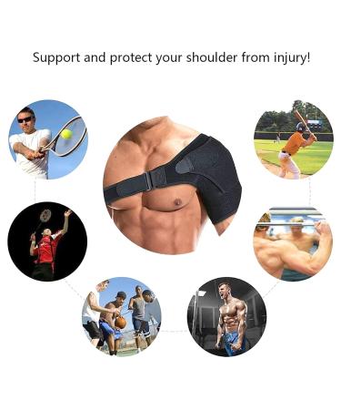 YIKANGHENG Adjustable Shoulder Brace - Large Size Support for Men & Women | Pain Relief & Sports | Black - Buy Online on GoSupps.com