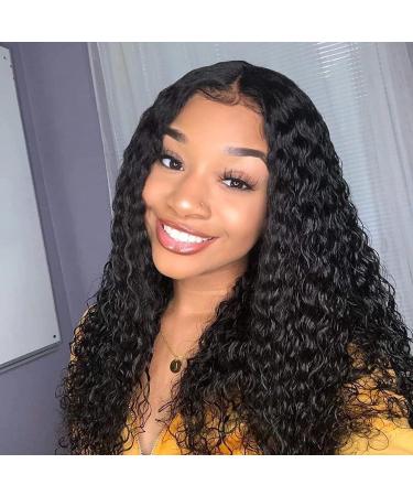Deep Water Wave Curly Human Hair Wig - Natural Color Long Wig for Black Women - Buy Online on GoSupps.com
