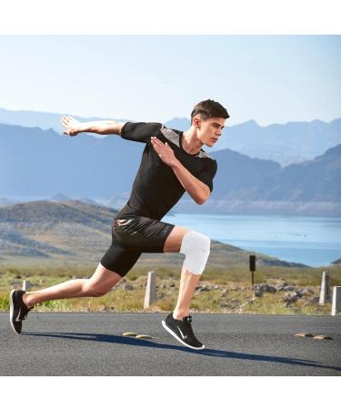 Adjustable Knee Support Brace for Men and Women - Compression Sleeve for Knee Pain with Side Stabilizers - Ideal for Running, Fitness, and Weightlifting - Size Small (White) - Buy Online on GoSupps.com