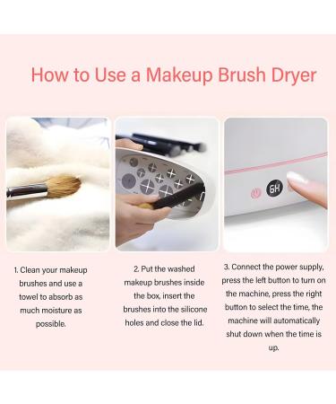 Makeup Brush Dryer - Dry 12 Brushes at Once | Smart Timing for Salon & Home Use - 5 Gears 4-10 Hour Settings - Buy Online on GoSupps.com