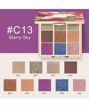 Buy Catkin Eyeshadow Palette C13 - 9 Blendable Shades Long Lasting Matte & Glitter Eye Makeup Highly Pigmented for Stunning Looks - International Shipping Available - Buy Online on GoSupps.com