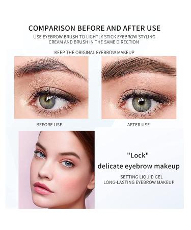 DAGEDA Waterproof Eyebrow Setting Gel - Brow Fix & Styling Liquid (1.81oz) | Light & Dark Brown - Buy Online on GoSupps.com