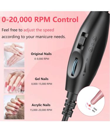 Buy Professional Electric Nail Drill Kit - 12 in 1 Portable Acrylic & Gel Nail Tool | USB Powered for Manicure & Pedicure (Pink) - International Shipping Available - Buy Online on GoSupps.com