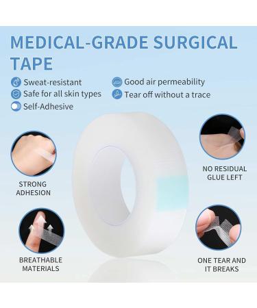 Transparent Medical Tape - 6 Roll Pack | Gentle Adhesion Surgical Tape for Sensitive Skin | Ideal for Wound Care & First Aid Supplies - Buy Online on GoSupps.com