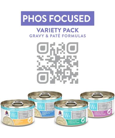 Weruva Wx Phos Focused Natural Pate & Gravy Variety Pack 3oz Can - 12 Pack - Buy Online on GoSupps.com
