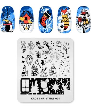 Alexnailart Christmas Halloween Nail Stamping Plate (CHRISTMAS 021) - Manicure Templates for Festive Nail Art - Buy Online on GoSupps.com