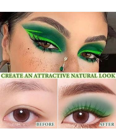 Highly Pigmented Green Glitter Eyeshadow Palette - 16 Colors | Long Lasting & Waterproof Eye Makeup Palette by WENJLYJ - Buy Online on GoSupps.com