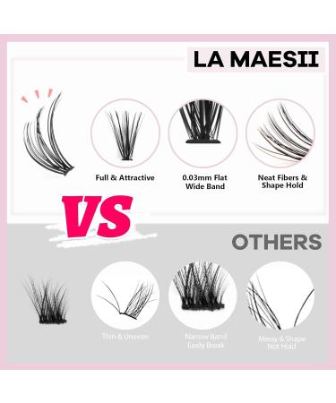 DIY Lash Extension Kit - 30D Cluster Eyelash Extensions | 10-16mm Faux Mink Lashes with Glue & Applicator - Reusable & Soft Thin Band - Buy Online on GoSupps.com