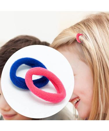100 Seamless Hair Ties - Candy Color Rubber Bands for Kids & Girls | Multi-Colored 2cm Ponytail Holders - Buy Online on GoSupps.com