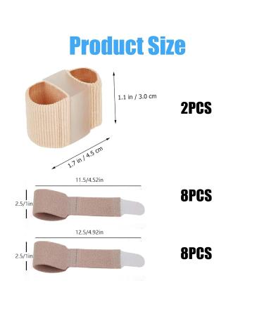 Eksma 18 Toe Extensions Set | Reusable Fabric Protection for Broken Toes Hammer Toe Rectors & Curved Toes - International Shipping Available - Buy Online on GoSupps.com