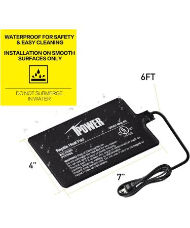 iPower Reptile Heat Pad & Digital Thermostat | Under Tank Heating Mat for Turtles, Lizards & Frogs - Multi Size Options - Buy Online on GoSupps.com