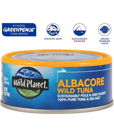 P2P Albacore Wild Tuna Canned Tuna and Sea Salt No Water No Oil Added 5 oz 6 Count Pack - Buy Online on GoSupps.com