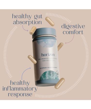 Cielo Daily Horizon Prebiotics - Probiotics for Men and Women - Daily Probiotics 20 Billion CFU for Adults Gut Health - Contains Digestive Enzymes Blend for Digestion of Nutrients (45 Day Supply) - Buy Online on GoSupps.com