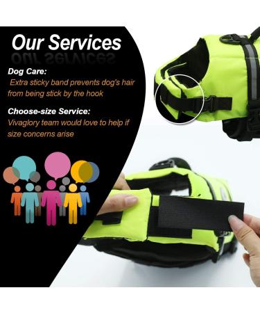 Vivaglory Ripstop Dog Rescue Vest - XL Neon Yellow for Small & Medium Dogs | Enhanced Buoyancy & Visibility (Chest 78-96cm) - Buy Online on GoSupps.com