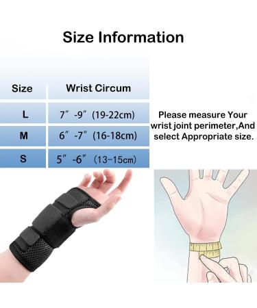 Buy Large Black Left Hand Thumb Splint & Wrist Brace for Carpal Tunnel Arthritis & Injuries - Hand Support for Pain Relief - Buy Online on GoSupps.com