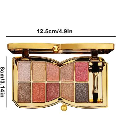 10 Colors Glitter Eyeshadow Pallet Shimmer Colorful Eyeshadow Palette Makeup Diamond Bright Makeup Shimmery Highly Pigmented Waterproof Long-lasting Sweatproof Practice Make Up - Buy Online on GoSupps.com