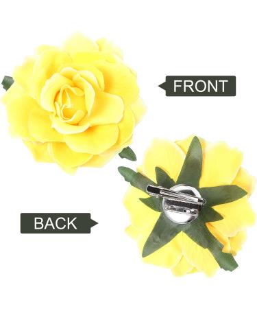 LALAFINA 2 1 Girl Jewelry Bridal Headpiece Flower Pin and Brooches Rose Pin Flower Pins Rose Hair Barrettes Floral Hair Bands Rose Flower Brooch Pin The Flowers Miss The Fabric Yellow - Buy Online on GoSupps.com
