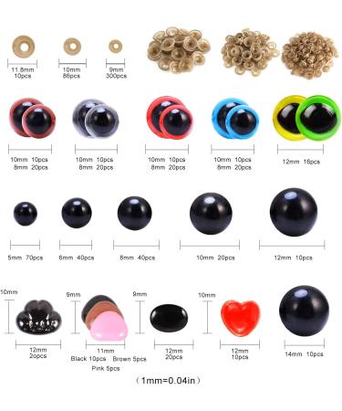 792PCS Colorful Safety Eyes and Noses for Amigurumi Crafts - Multicolored Assortment - Buy Online on GoSupps.com